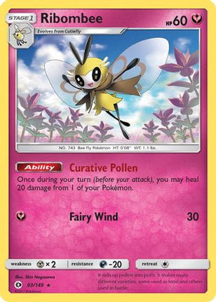 Ribombee - 93/149 [SM Base Set] Reverse Holofoil