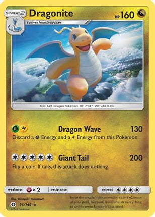 Dragonite - 96/149 [SM Base Set] Reverse Holofoil