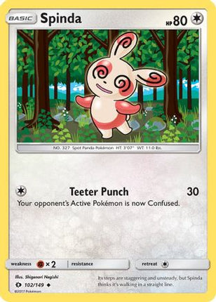 Spinda - 102/149 [SM Base Set] Reverse Holofoil