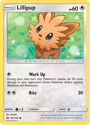 Lillipup - 103/149 [SM Base Set]