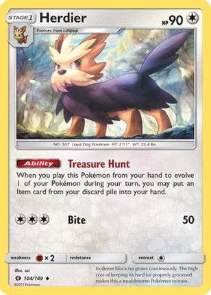 Herdier - 104/149 [SM Base Set]