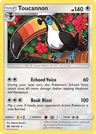Toucannon - 108/149 [SM Base Set] Reverse Holofoil