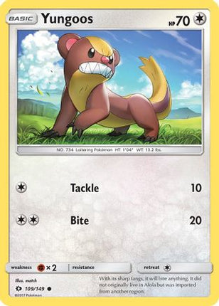 Yungoos - 109/149 [SM Base Set] Reverse Holofoil