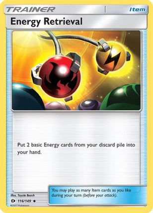 Energy Retrieval - 116/149 [SM Base Set] Reverse Holofoil