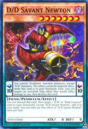 D/D Savant Newton (Common / Short Print) [SDPD-EN002] Structure Deck: Pendulum Domination 1st Edition