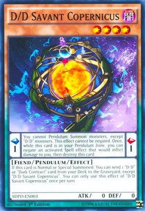 D/D Savant Copernicus (Common / Short Print) [SDPD-EN003] Structure Deck: Pendulum Domination 1st Edition