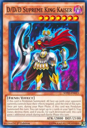 D/D/D Supreme King Kaiser (Common / Short Print) [SDPD-EN013] Structure Deck: Pendulum Domination 1st Edition