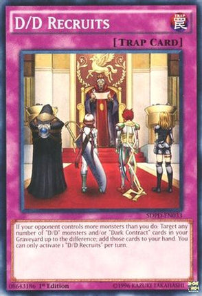 D/D Recruits (Common / Short Print) [SDPD-EN033] Structure Deck: Pendulum Domination 1st Edition