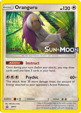 Oranguru - SM13 (Prerelease) [Staff] - null/null [SM Promos] Holofoil