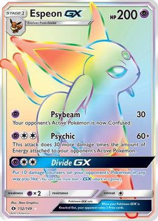 Espeon GX (Secret) - 152/108 [SM Base Set] Holofoil