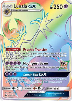 Lunala GX (Secret) - 153/149 [SM Base Set] Holofoil