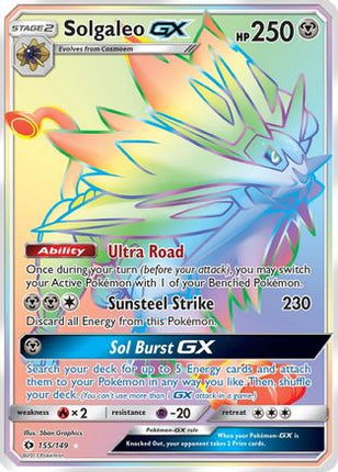Solgaleo GX (Secret) - 155/149 [SM Base Set] Holofoil