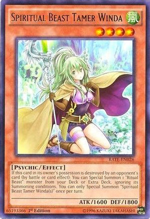 Spiritual Beast Tamer Winda (Rare) [RATE-EN026] 1st Edition