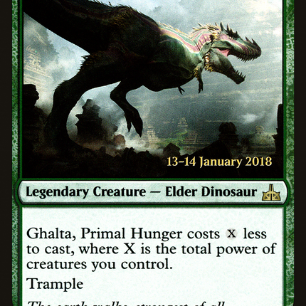 Ghalta, Primal Hunger [Rivals of Ixalan Promos] Prerelease Foil