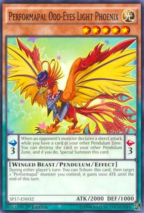 Performapal Odd-Eyes Light Phoenix (Common / Short Print) [SP17-EN032] 1st Edition