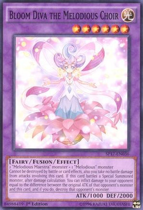 Bloom Diva the Melodious Choir (Starfoil) (Starfoil Rare) [SP17-EN036] 1st Edition