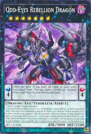 Odd-Eyes Rebellion Dragon (Starfoil) (Starfoil Rare) [SP17-EN044] 1st Edition