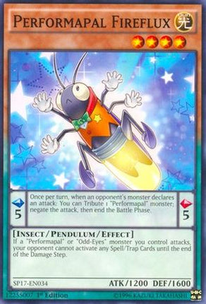 Performapal Fireflux (Starfoil) (Starfoil Rare) [SP17-EN034] 1st Edition
