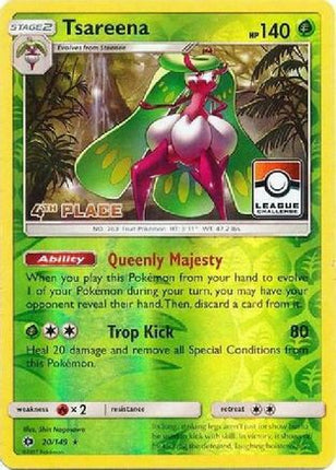 Tsareena - 20/149 (League Challenge) [4th Place] [League & Championship Cards] Reverse Holofoil