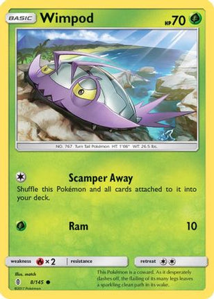 Wimpod - 8/145 [SM - Guardians Rising] Reverse Holofoil
