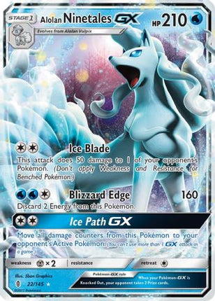 Alolan Ninetales GX - 22/145 [SM - Guardians Rising] Holofoil