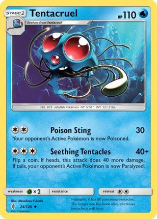 Tentacruel - 24/145 [SM - Guardians Rising] Reverse Holofoil