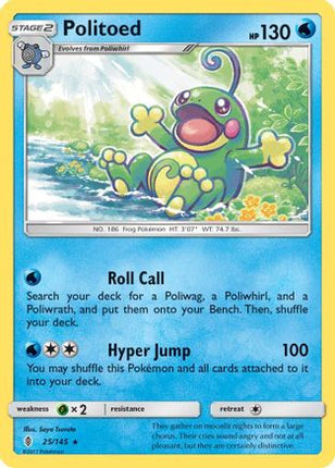 Politoed - 25/145 [SM - Guardians Rising] Reverse Holofoil