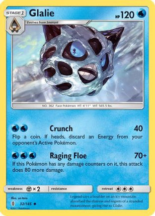 Glalie - 32/145 [SM - Guardians Rising] Reverse Holofoil