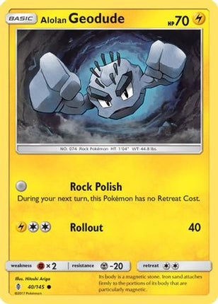 Alolan Geodude - 40/145 [SM - Guardians Rising] Reverse Holofoil
