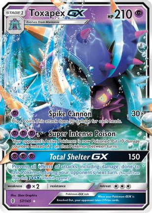 Toxapex GX - 57/145 [SM - Guardians Rising] Holofoil