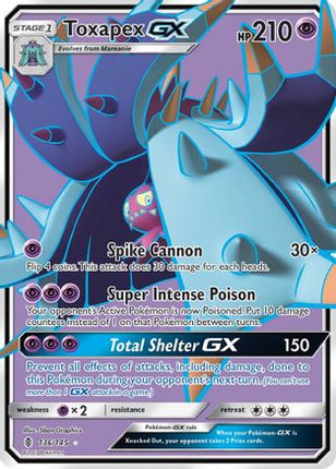 Toxapex GX (Full Art) - 136/145 [SM - Guardians Rising] Holofoil