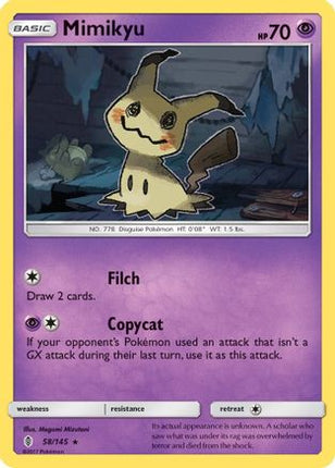 Mimikyu - 58/145 [SM - Guardians Rising] Holofoil