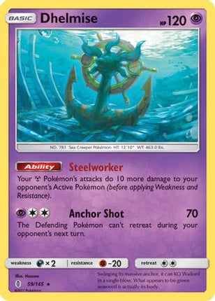 Dhelmise - 59/145 [SM - Guardians Rising] Reverse Holofoil