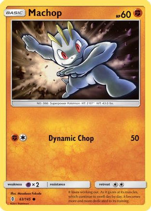 Machop (63) - 63/145 [SM - Guardians Rising] Reverse Holofoil