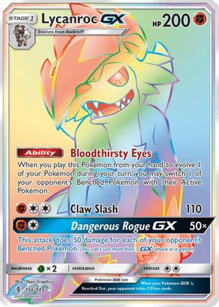Lycanroc GX (Secret) - 156/145 [SM - Guardians Rising] Holofoil