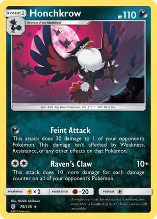 Honchkrow - 79/145 [SM - Guardians Rising] Reverse Holofoil
