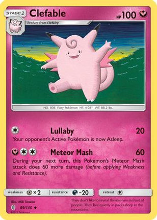 Clefable - 89/145 [SM - Guardians Rising] Reverse Holofoil
