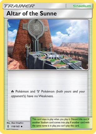 Altar of the Sunne - 118/145 [SM - Guardians Rising] Reverse Holofoil