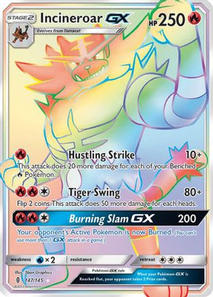 Incineroar GX (Secret) - 147/145 [SM - Guardians Rising] Holofoil
