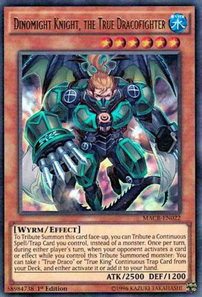 Dinomight Knight, the True Dracofighter (Ultra Rare) [MACR-EN022] 1st Edition
