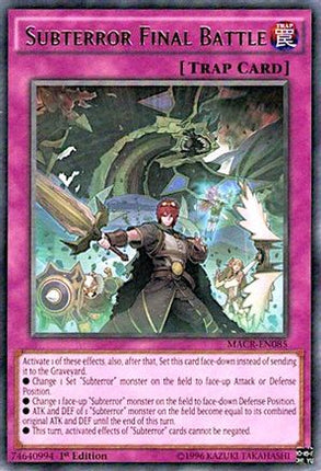 Subterror Final Battle (Rare) [MACR-EN085] 1st Edition