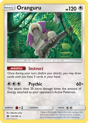 Oranguru - 113/149 (SM Base Set) [Deck Exclusives]