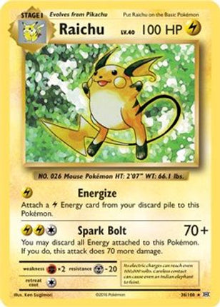 Raichu - 36/108 (XY Evolutions) [Deck Exclusives]