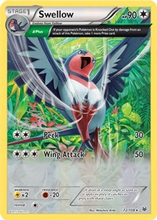 Swellow - 72/108 (XY Roaring Skies) [Deck Exclusives]