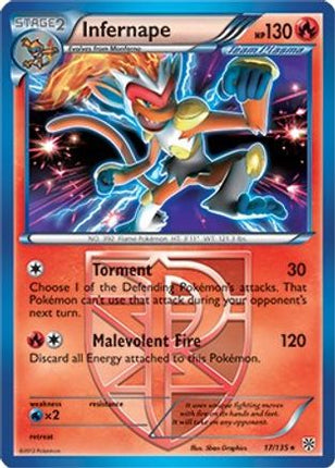 Infernape - 17/135 (BW Plasma Storm) [Deck Exclusives]