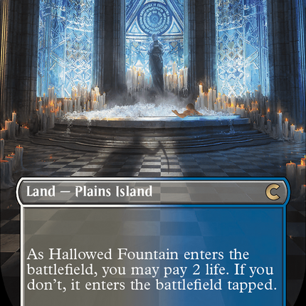 Hallowed Fountain (Borderless) [Ravnica: Clue Edition] Foil