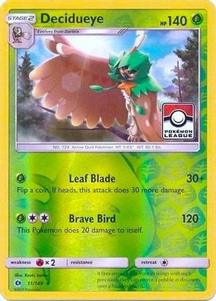 Decidueye - 11/149 (Pokemon League) [League & Championship Cards] Reverse Holofoil