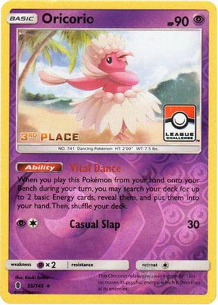 Oricorio - 55/145 (League Challenge) [3rd Place] [League & Championship Cards] Reverse Holofoil