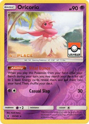 Oricorio - 55/145 (League Challenge) [4th Place] [League & Championship Cards] Reverse Holofoil