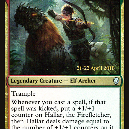 Hallar, the Firefletcher [Dominaria Promos] Prerelease Foil